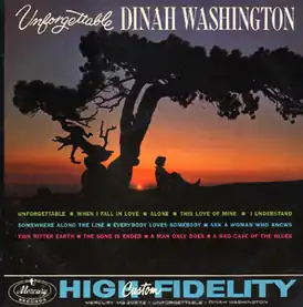Обложка альбома Дины Вашингтон «Unforgettable» (1961)