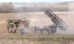 Российская модернизация СПУ на шасси БАЗ-69092. 2025 год