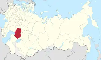 Уральская область на карте