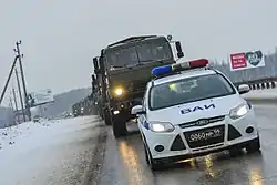 Сопровождение колонны в Рязани