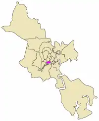 Position in the metropolitan area of HCMC