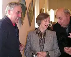 В.В. Ковалинский, врач-гомеопат, Заслуженный врач Украины Татьяна Демьяновна Попова и врач, библиофил Михаил Андреевич Грузов. 1 декабря 2007 года.