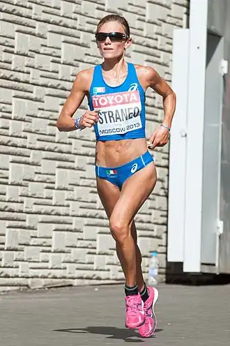 Финиш в марафоне на чемпионате мира 2013 в Москве