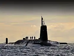 АПЛ HMS Vanguard с баллистическими ракетами на борту