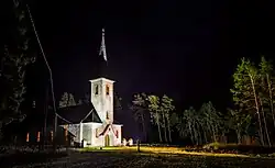 Варблаская церковь ночью