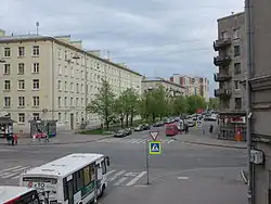 Перекрёсток улицы Васенко и Кондратьевского проспекта. Вид в сторону Замшиной улицы