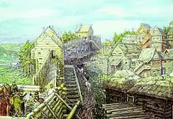 Постройка первых стен Московского Кремля. XII век (1903). Государственный исторический музей, Москва