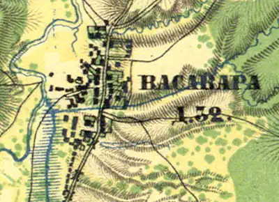 Деревня Вассакара на карте 1860 года
