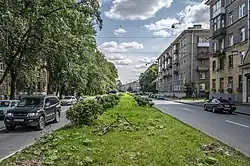 У перекрёстка с улицей Маршала Говорова