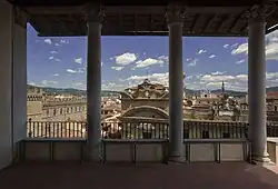 Вид с террасы (альтаны) здания