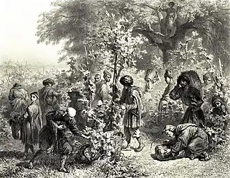 «Сбор винограда в Кахетии» (Г. Гагарин, 1847)