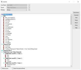 Скриншот программы Ventrilo