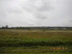 Село Вертуновка. Вид с трассы Вертуновка-Сосновка. 2012