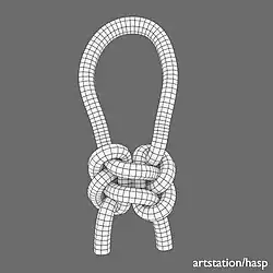 Very symmetrical flat lanyard knotДвупрядный талрепный узел состоит из 2х простых У.