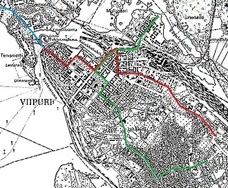 Схема трамвайных линий с 1930-х годов
