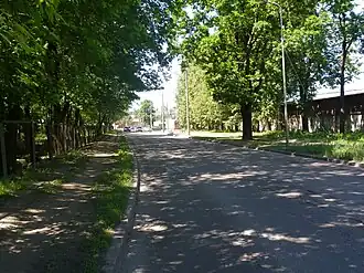 Улица Виеталвас у кладбища Матиса