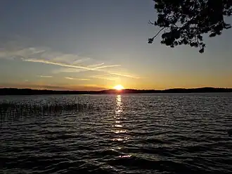 Закат на озере Унгурс весной 2016 года