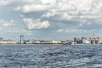 Вид на Приморский район с Финского залива