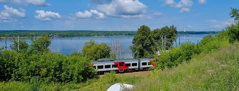 Вид на Каму из сквера
