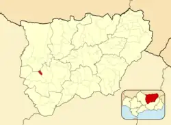 Расположение муниципалитета Вильярдомпардо на карте провинции