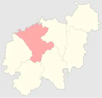 Виленский уезд на карте