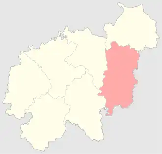 Вилейский уезд на карте