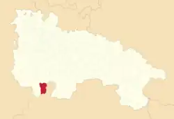 Расположение муниципалитета на карте провинции