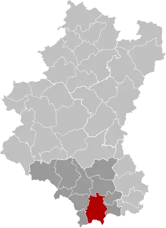 Расположение муниципалитета на карте провинции