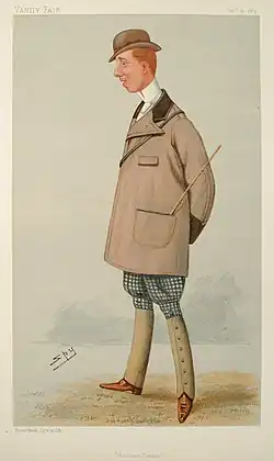 Карикатура на виконта Дангана, опубликованная в журнале Vanity Fair 12 января 1889 года.