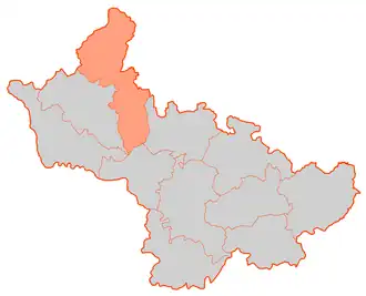 Люцинский уезд на карте