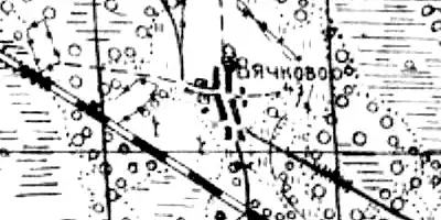 План деревни Вячково. 1941 год