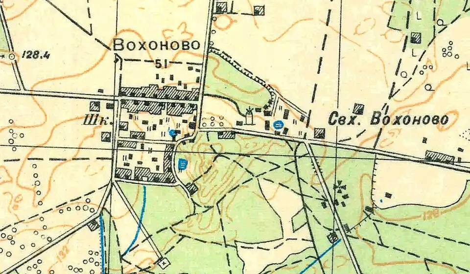 План деревни Вохоново. 1931 год