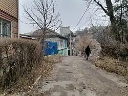 Начало улицы от улицы Петра Алексеева