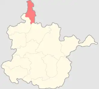 Задонский уезд на карте