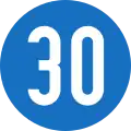 Zulässige Mindestgeschwindigkeit (30 km/h)