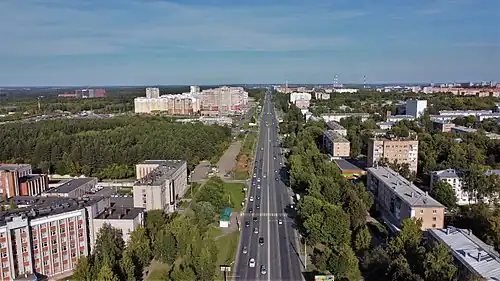 Вид на восток от Славянского шоссе