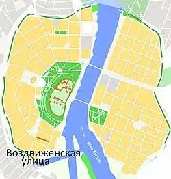 На карте города