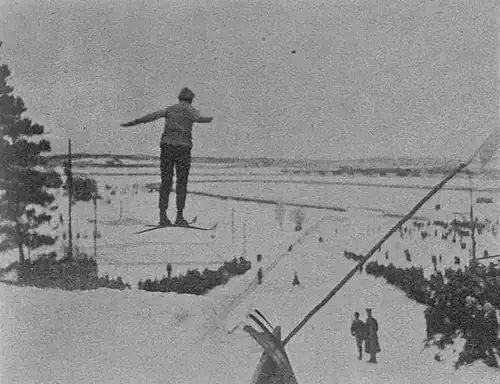 На зимних спортивных соревнованиях. 1910 год