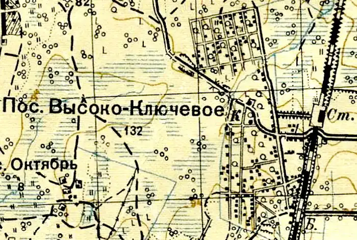 План посёлка Высокоключевой. 1931 год