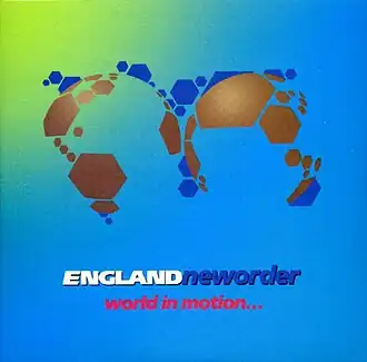 Обложка сингла New Order «World in Motion» (1990)