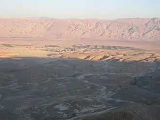 Закат над долиной Вади-эль-Араба. Вид из Израиля в сторону Иордании.