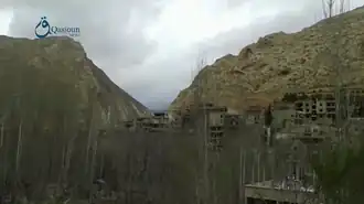 Один из населённых пунктов в долине во время гражданской войны