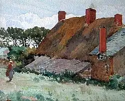 Силуэт возле дома