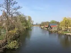 Низовье реки в городе Шван