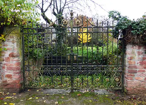 Ворота в стене, окружающей сад