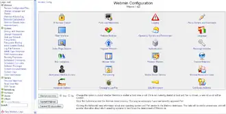 Скриншот программы Webmin
