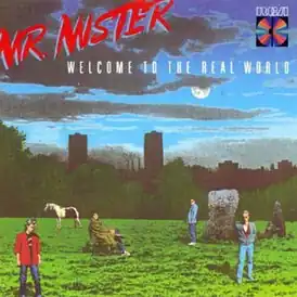 Обложка альбома Mr. Mister «Welcome to the Real World» (1985)