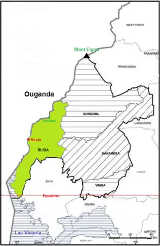 Бусиа на карте