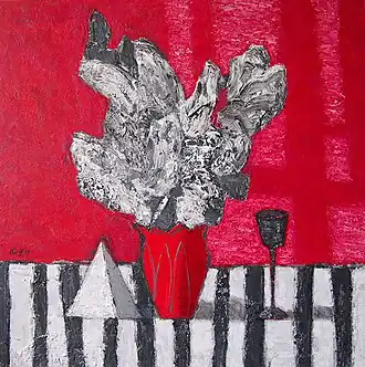 Белая сирень в красном, 2020