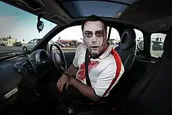 «Зомби» по пути на зомби-моб в Брайтоне 30 октября 2010 года.